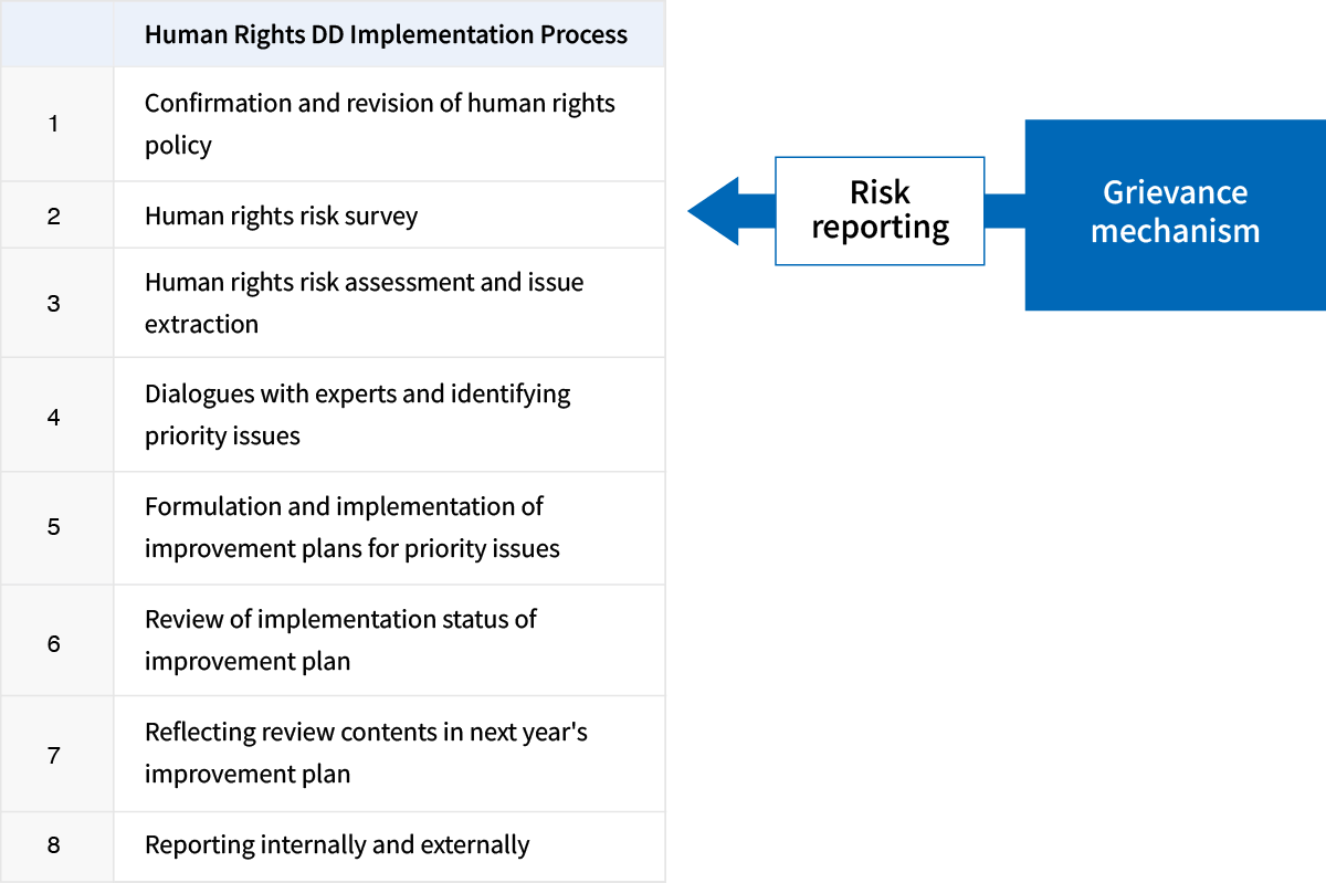 Human Rights DD Implementation Process